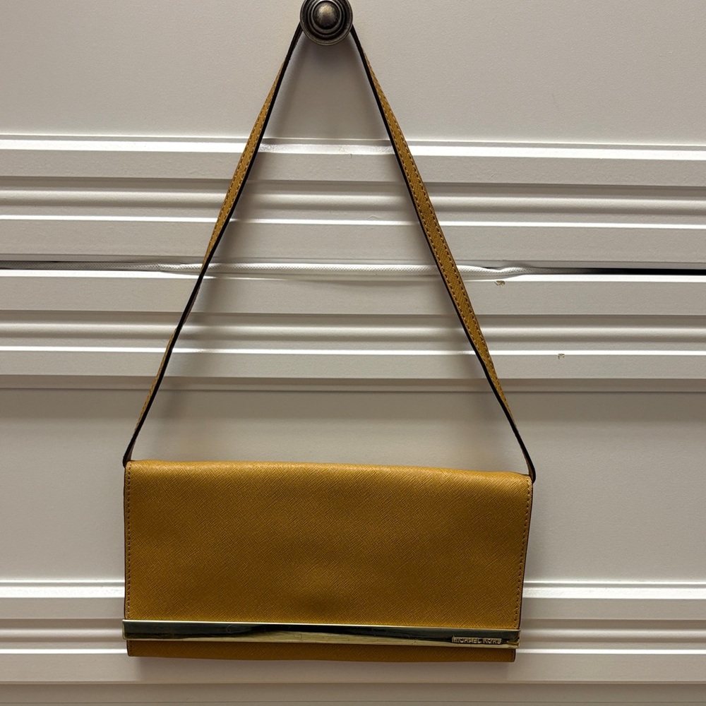 Michael Kors Yellow Wristlet Clutch